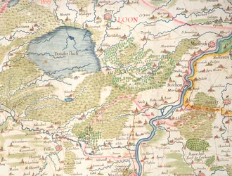 Kaart van Vlaanderen ten tijde van de Dertigjarige Oorlog (1618-48), uit 